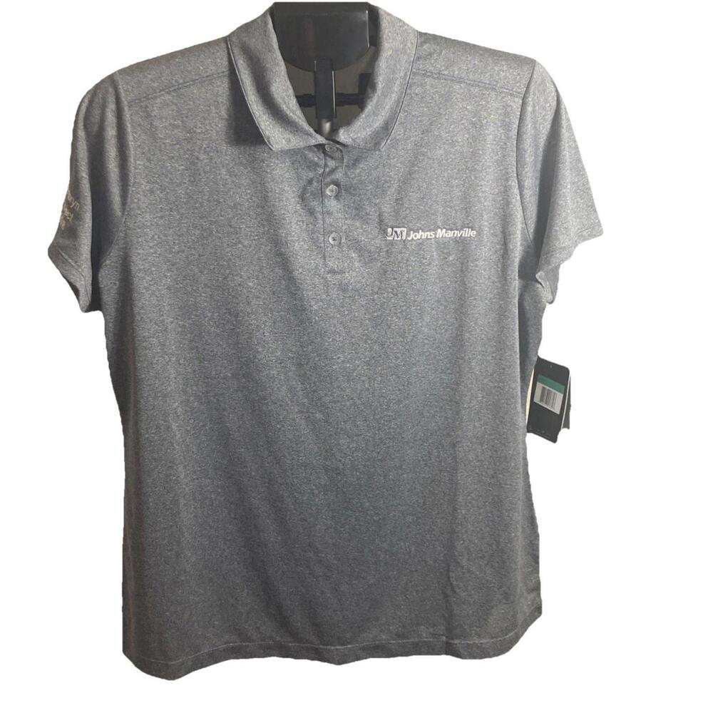 NWT Womens Nike Golf Dri-Fit Polo Shirt Size XL With John’s Manville Patch
